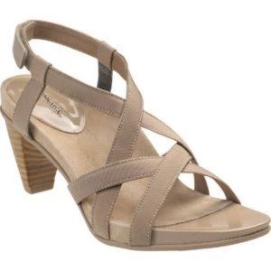 Aetrex Ashley Multi-strap Sandals in Nude Sz 8W